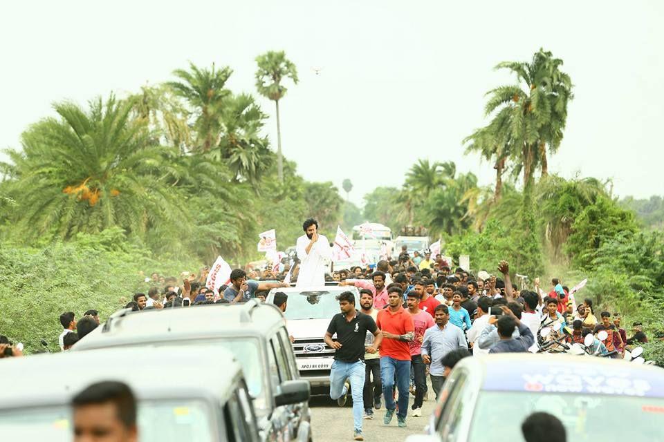 JanaSena Chief Pawan Kalyan With Sompeta Power Plant Victims