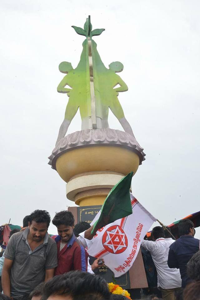 JanaSena Chief Pawan Kalyan With Sompeta Power Plant Victims