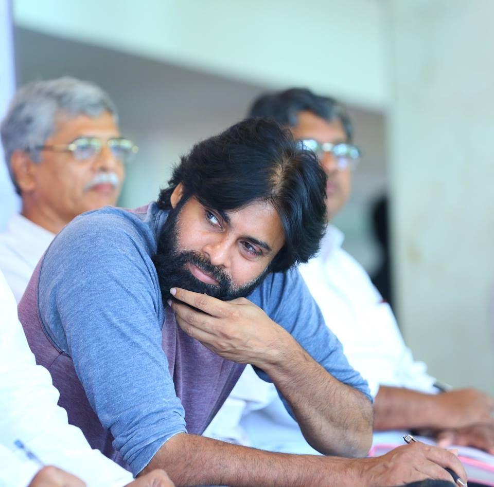 JanaSena Chief Pawan Kalyan at Andhra Pradesh Land Expatriates