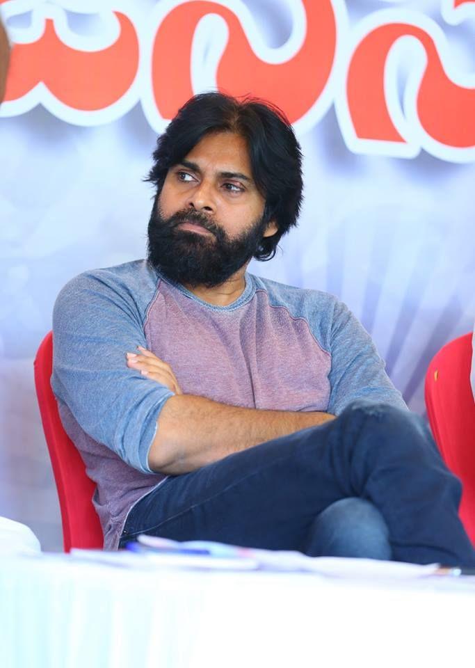 JanaSena Chief Pawan Kalyan at Andhra Pradesh Land Expatriates