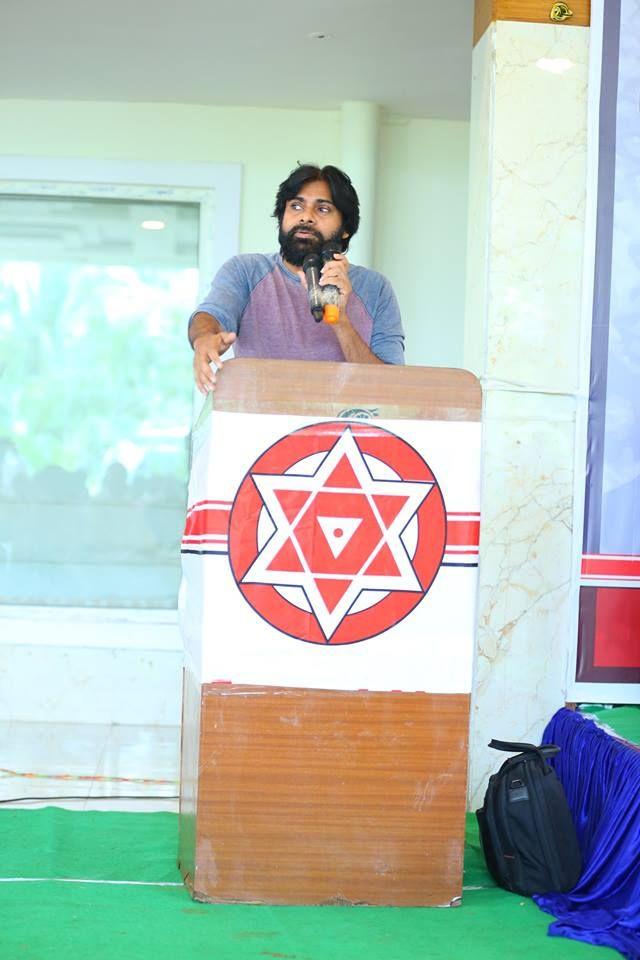 JanaSena Chief Pawan Kalyan at Andhra Pradesh Land Expatriates