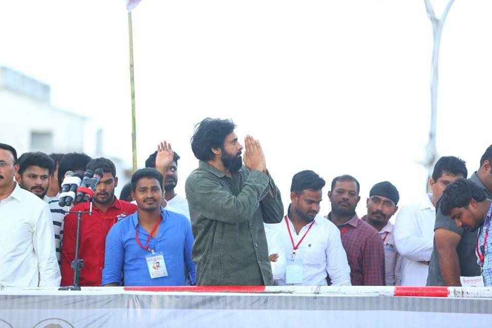 JanaSena Chief Pawan Kalyan at Bheemili public meeting