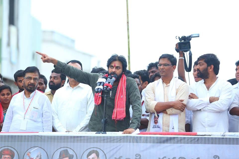 JanaSena Chief Pawan Kalyan at Bheemili public meeting