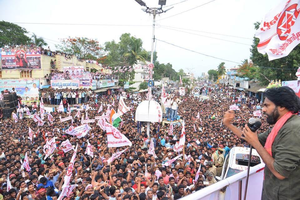 JanaSena Chief Pawan Kalyan at NARSIPATNAM Photos