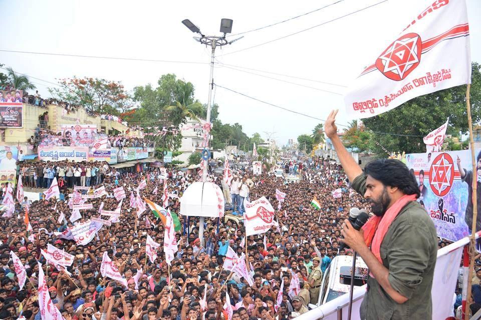 JanaSena Chief Pawan Kalyan at NARSIPATNAM Photos