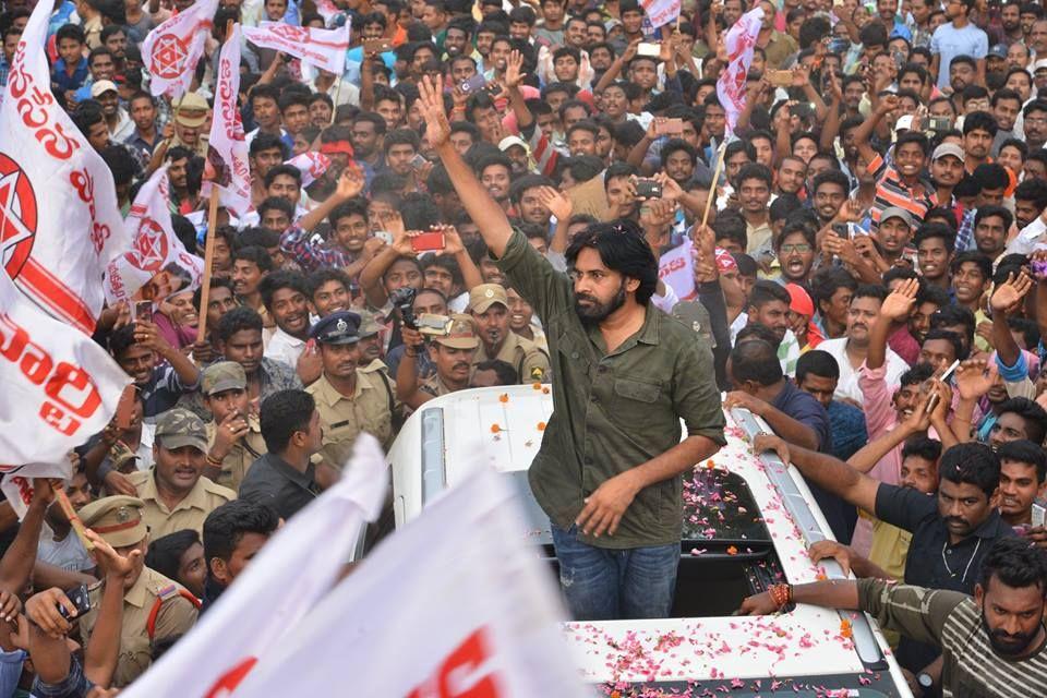 JanaSena Chief Pawan Kalyan at NARSIPATNAM Photos