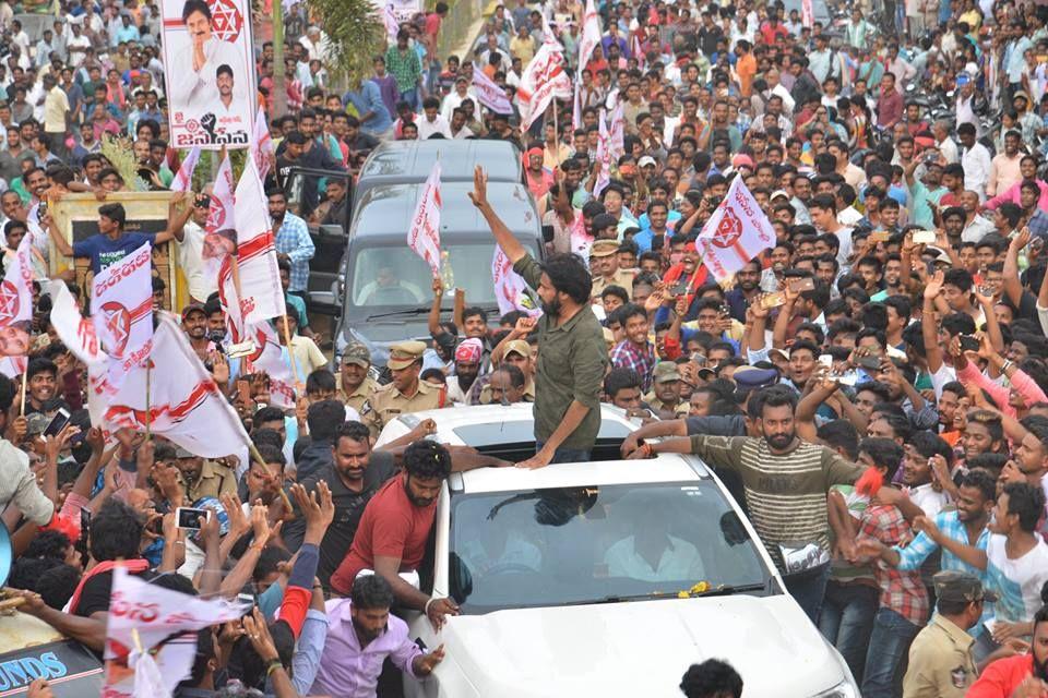 JanaSena Chief Pawan Kalyan at NARSIPATNAM Photos