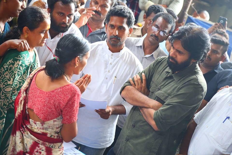 JanaSena Chief Pawan Kalyan at Thummapala Sugar Factory Photos