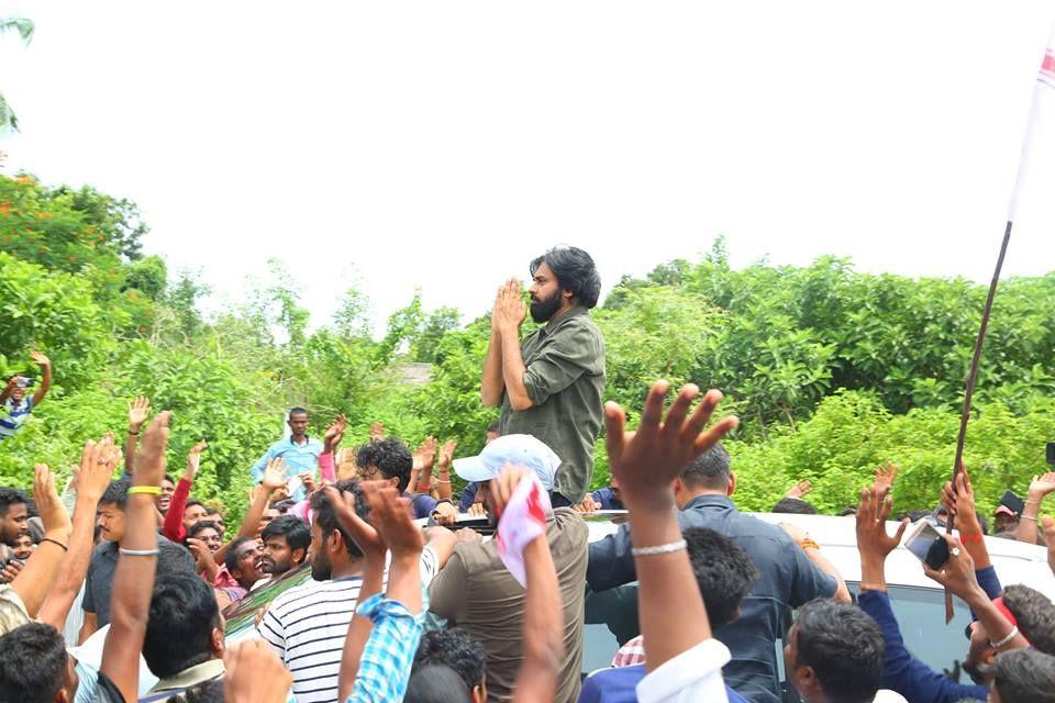 JanaSena Chief Pawan Kalyan at Thummapala Sugar Factory Photos