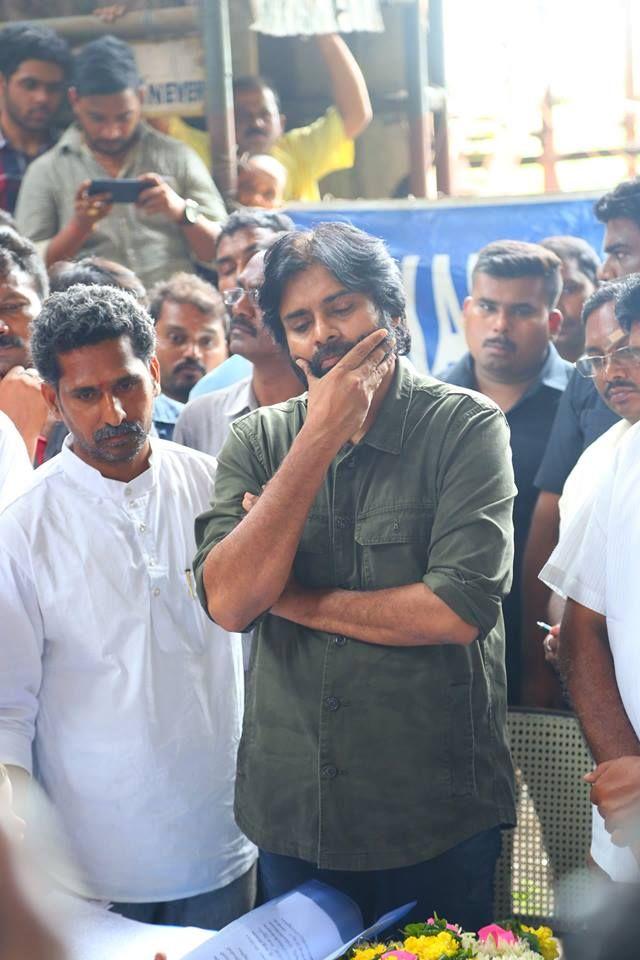 JanaSena Chief Pawan Kalyan at Thummapala Sugar Factory Photos