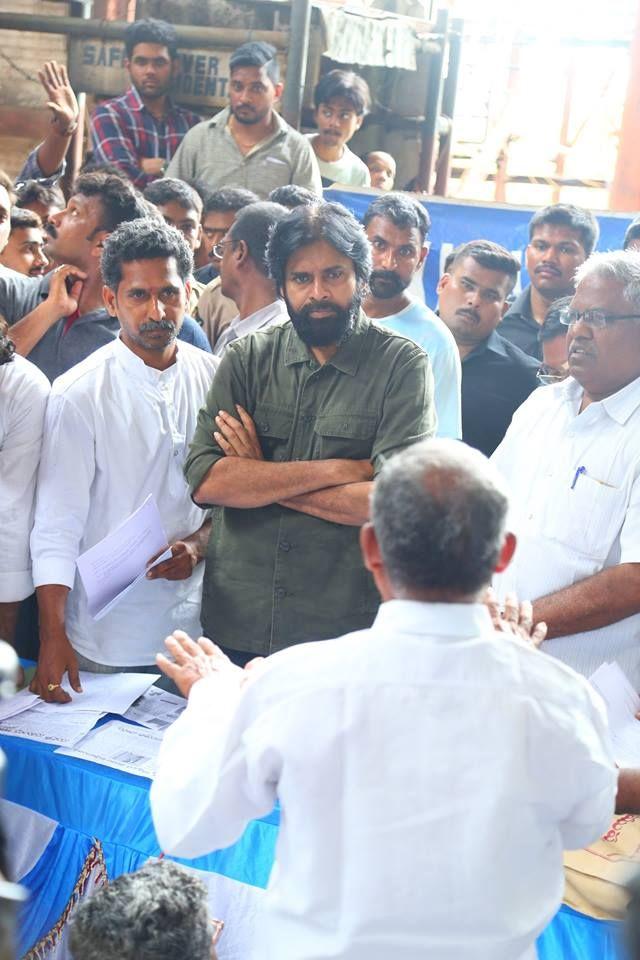 JanaSena Chief Pawan Kalyan at Thummapala Sugar Factory Photos