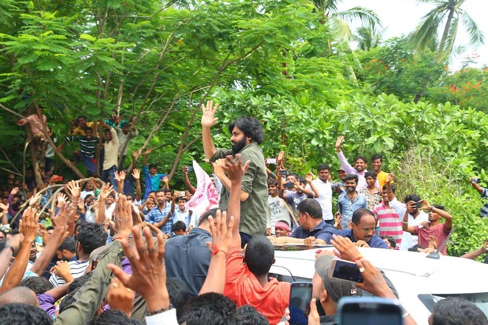 JanaSena Chief Pawan Kalyan at Thummapala Sugar Factory Photos