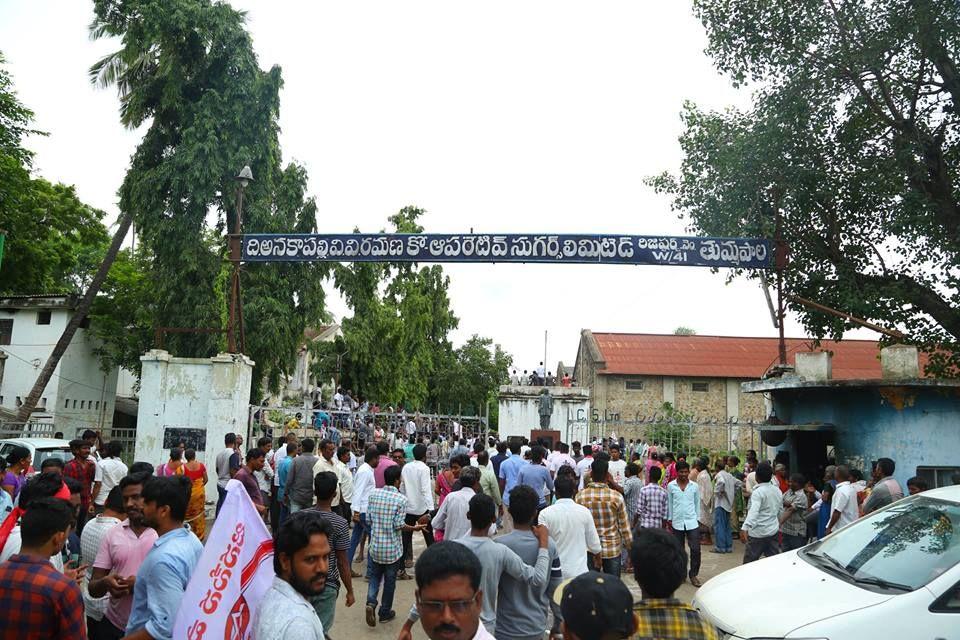 JanaSena Chief Pawan Kalyan at Thummapala Sugar Factory Photos