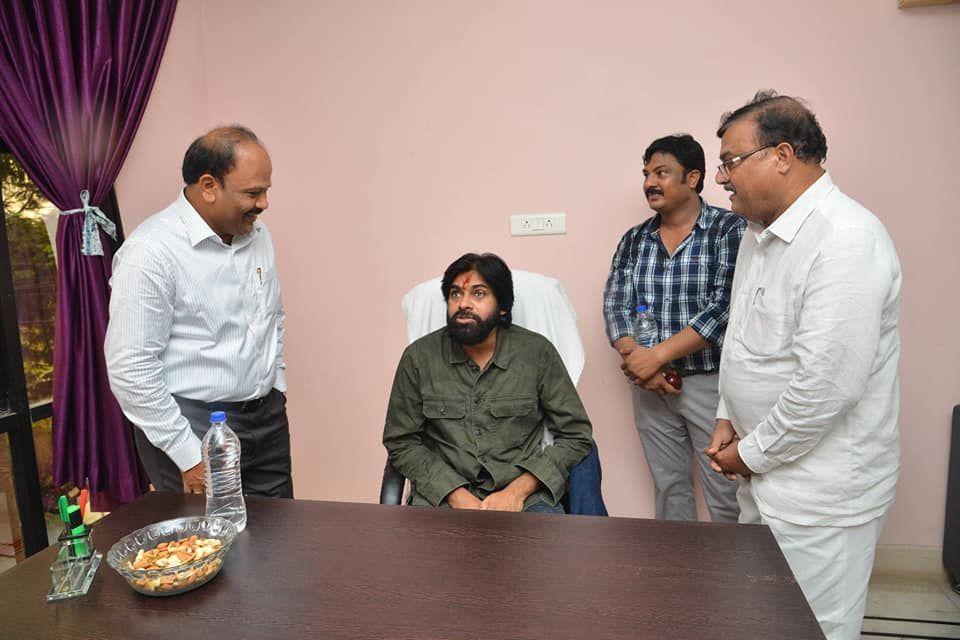 JanaSena Chief Pawan Kalyan at Vizag Party Office Opening Photos