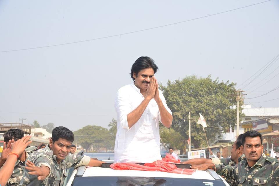 JanaSena Chief Pawan Kalyan rally from KothaGudem Khammam