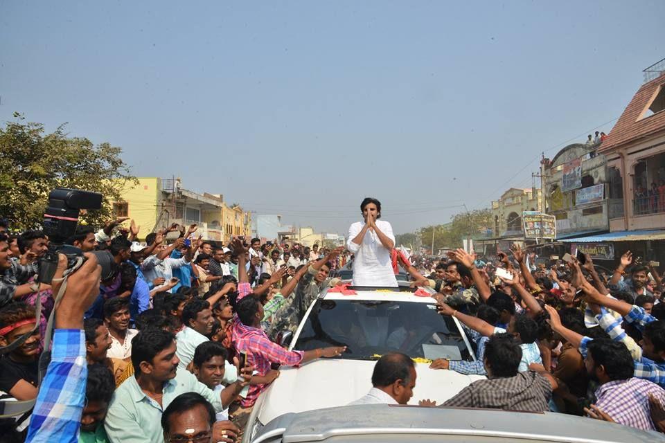 JanaSena Chief Pawan Kalyan rally from KothaGudem Khammam