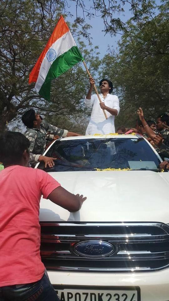 JanaSena Chief Pawan Kalyan rally from KothaGudem Khammam