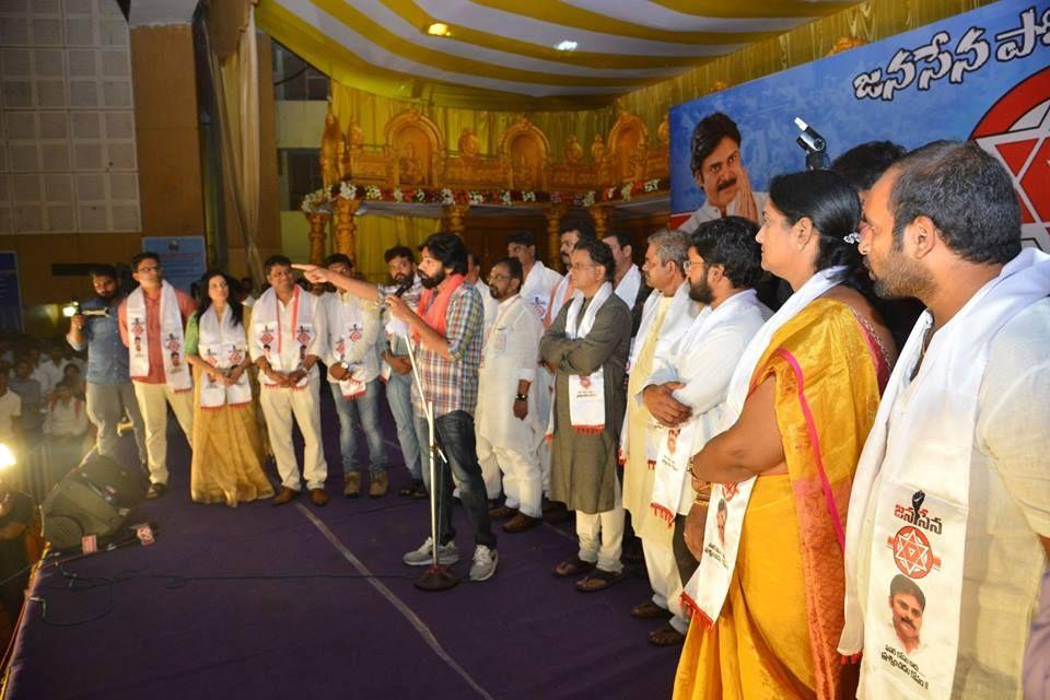 JanaSena Chief Pawan Kalyan welcomes new Leaders into the Party in Visakhapatnam