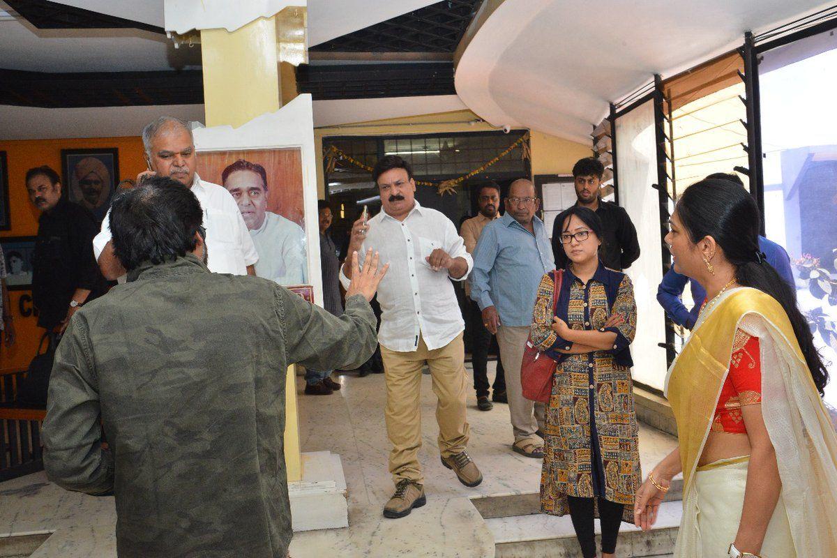 JanaSena Chief Pawan Kalyan with Naga Babu & Allu Arjun at MAA Chamber Photos