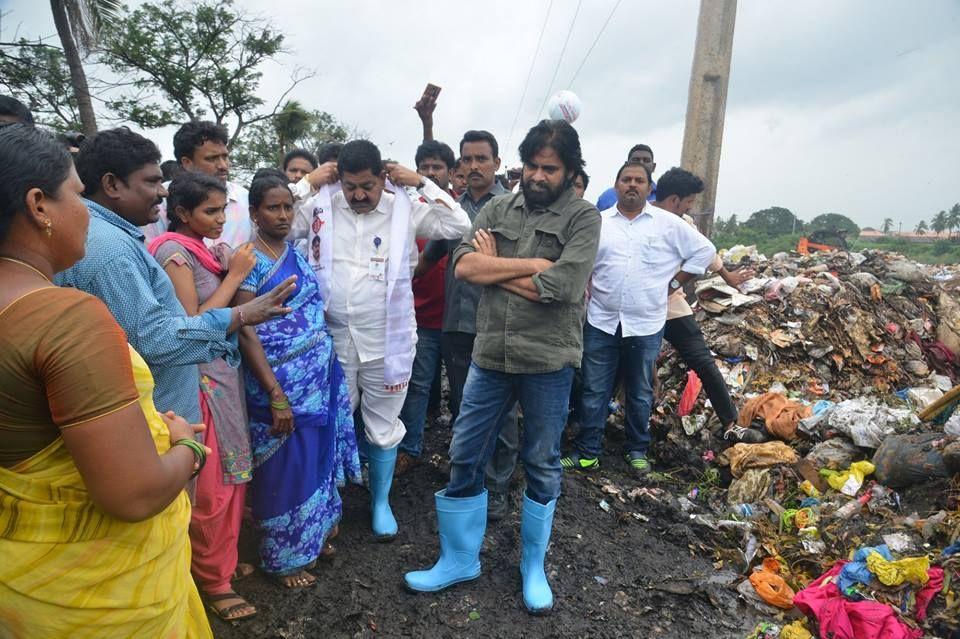 JanaSena Chief Shri Pawan Kalyan Garu Visited Dumping Yard in Bhimavarm