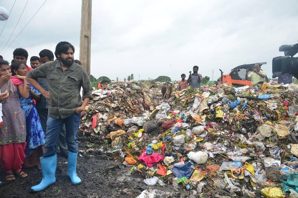 JanaSena Chief Shri Pawan Kalyan Garu Visited Dumping Yard in Bhimavarm