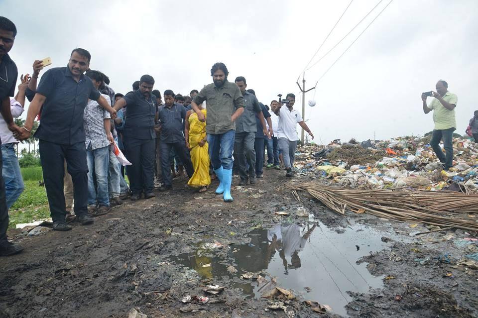 JanaSena Chief Shri Pawan Kalyan Garu Visited Dumping Yard in Bhimavarm