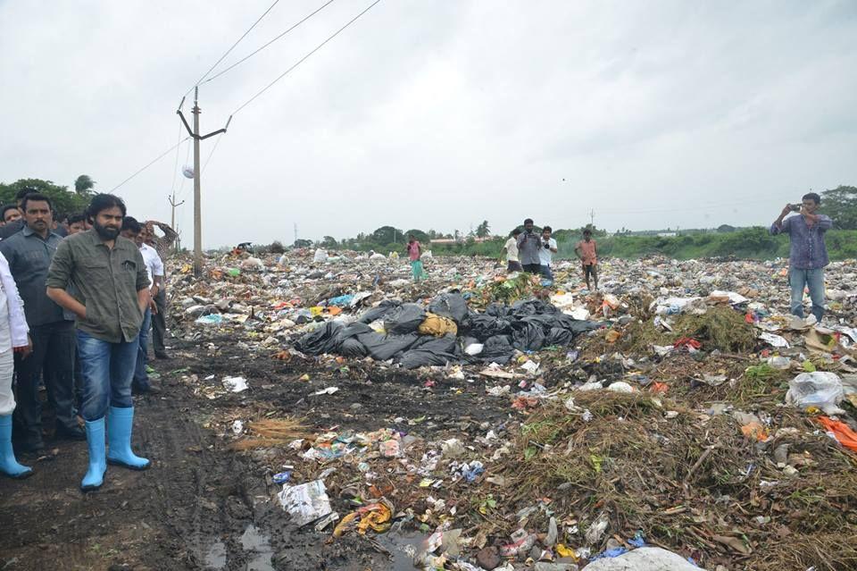 JanaSena Chief Shri Pawan Kalyan Garu Visited Dumping Yard in Bhimavarm