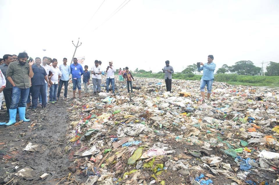 JanaSena Chief Shri Pawan Kalyan Garu Visited Dumping Yard in Bhimavarm