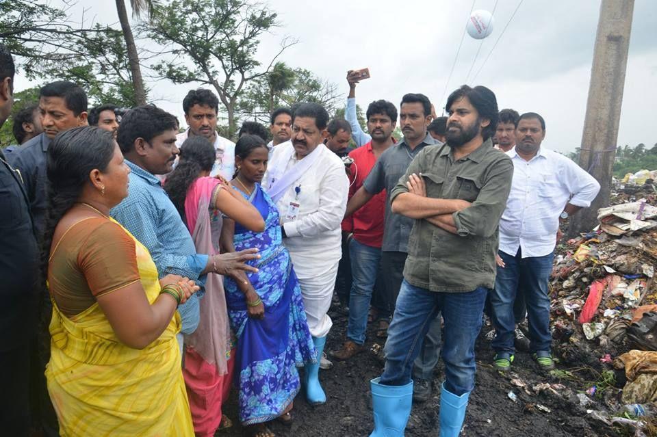 JanaSena Chief Shri Pawan Kalyan Garu Visited Dumping Yard in Bhimavarm