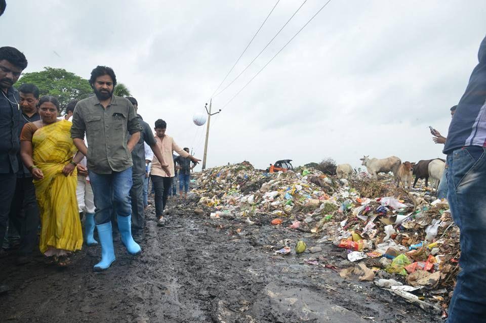 JanaSena Chief Shri Pawan Kalyan Garu Visited Dumping Yard in Bhimavarm