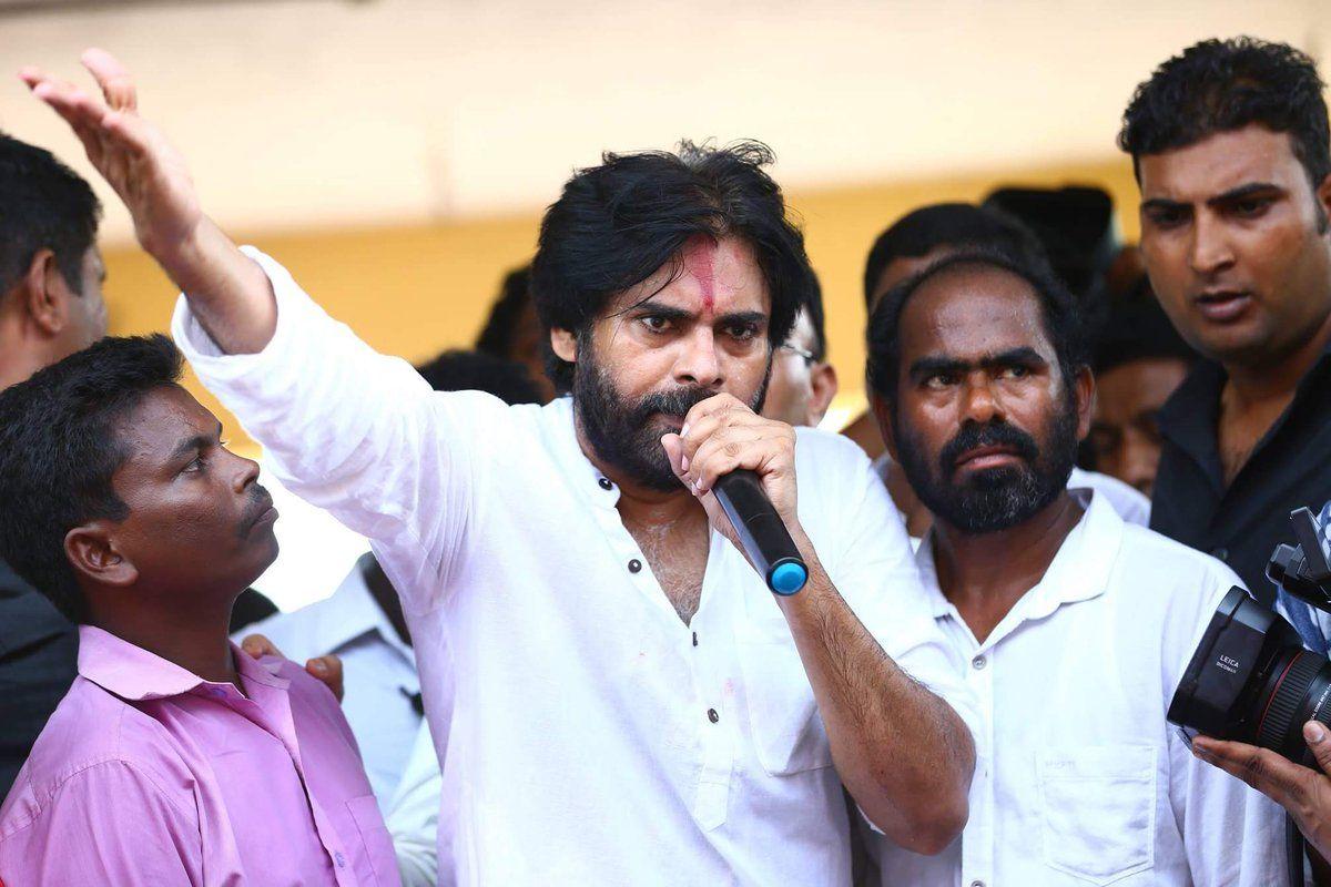 JanaSena Party Chief Pawan Kalyan at Gangavaram Photos