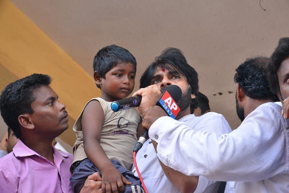 JanaSena Party Chief Pawan Kalyan at Gangavaram Photos