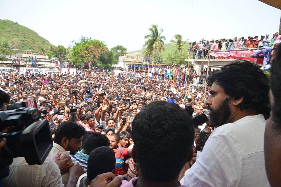 JanaSena Party Chief Pawan Kalyan at Gangavaram Photos