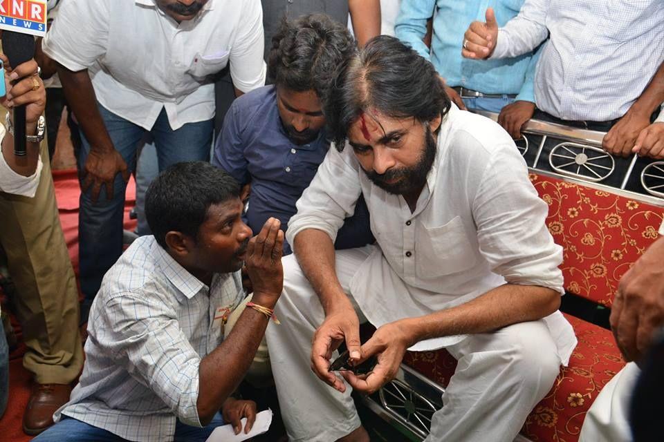 JanaSena Party Chief Pawan Kalyan at Gangavaram Photos