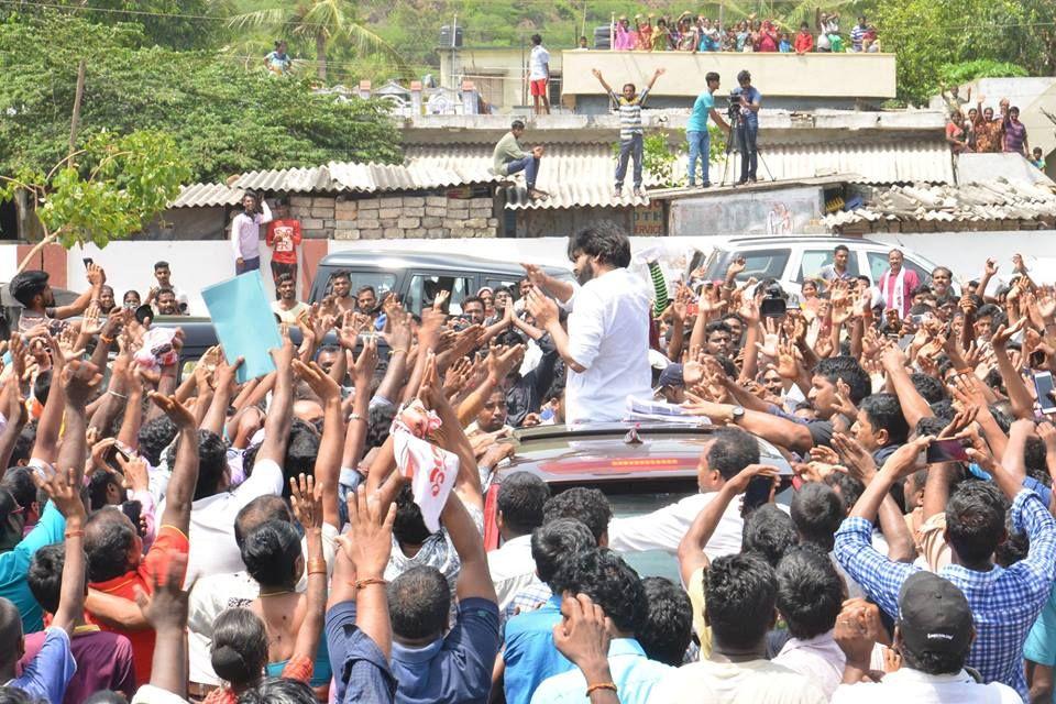 JanaSena Party Chief Pawan Kalyan at Gangavaram Photos