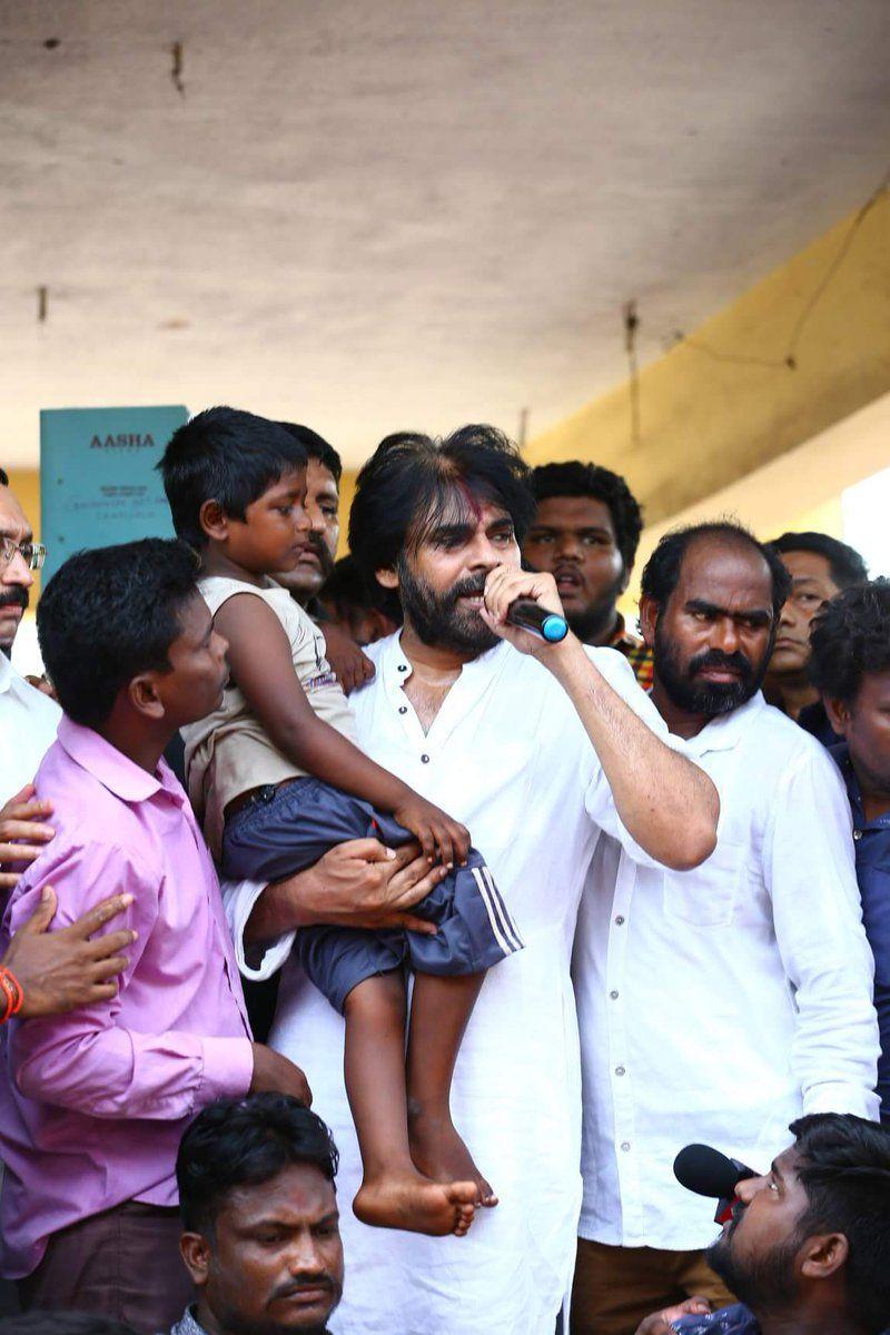 JanaSena Party Chief Pawan Kalyan at Gangavaram Photos