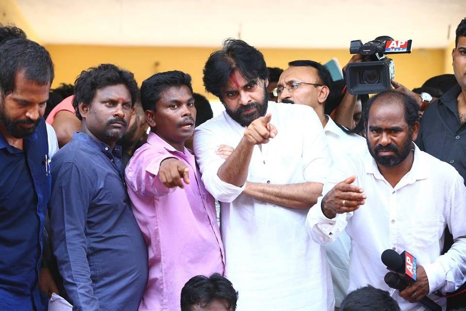 JanaSena Party Chief Pawan Kalyan at Gangavaram Photos