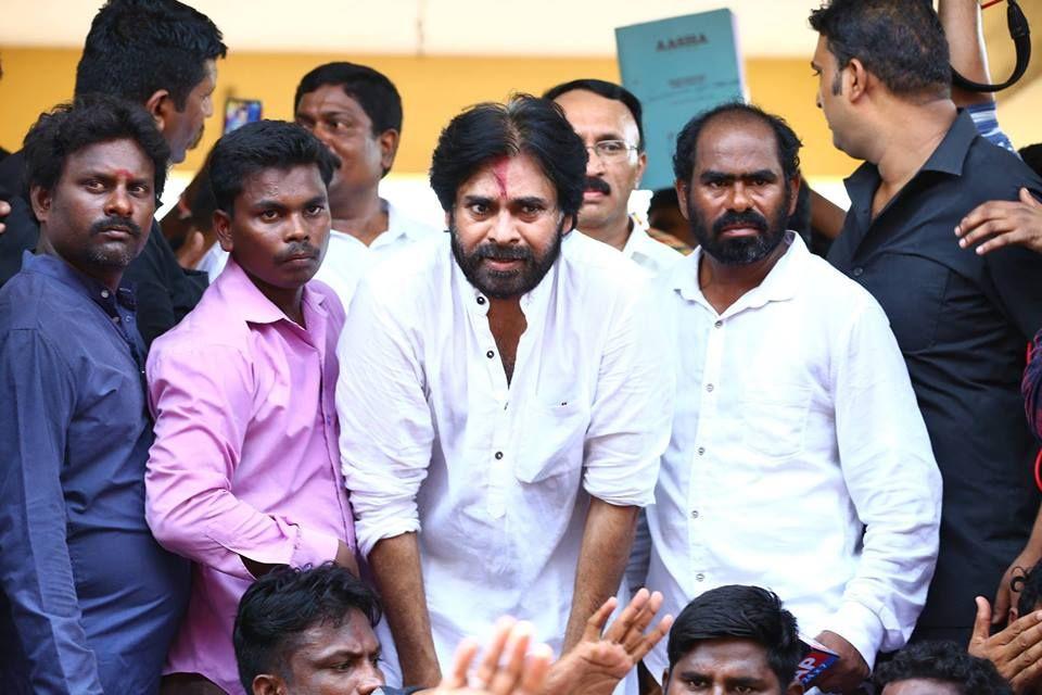 JanaSena Party Chief Pawan Kalyan at Gangavaram Photos