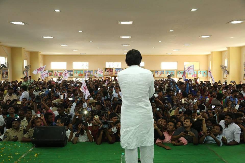 JanaSena Party Chief Pawan Kalyan at JanaSainiks Meeting - HINDUPUR