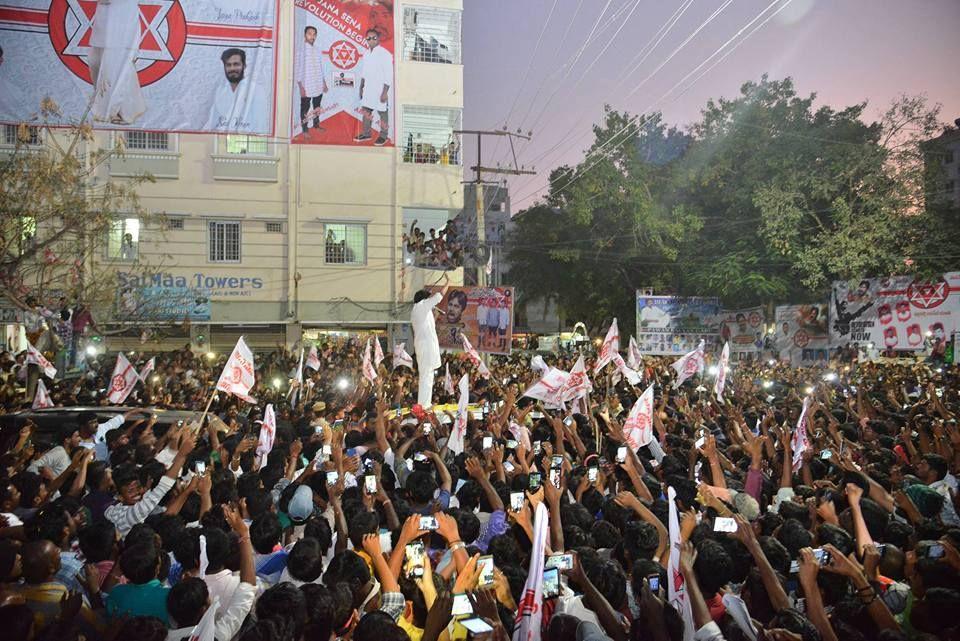 JanaSena Party Chief Pawan Kalyan at JanaSainiks Meeting - HINDUPUR