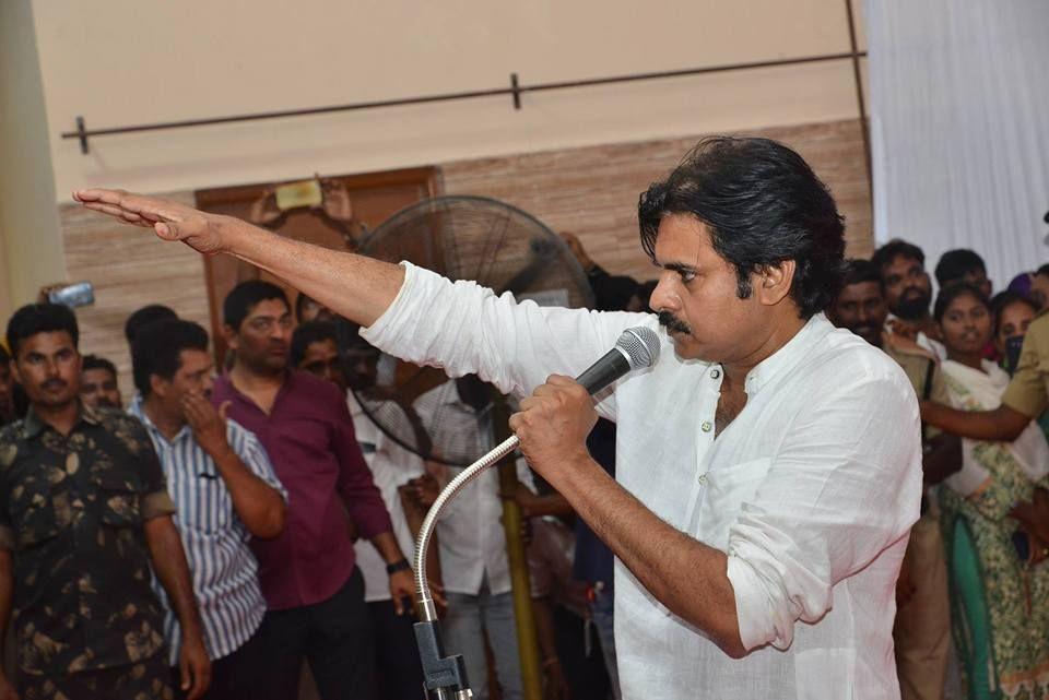 JanaSena Party Chief Pawan Kalyan at JanaSainiks Meeting - HINDUPUR