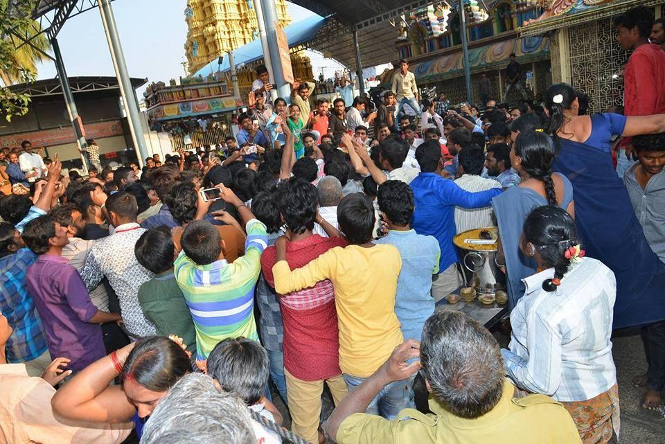 JanaSena Party Chief Pawan Kalyan at Lakshmi Narasimha Swamy Temple