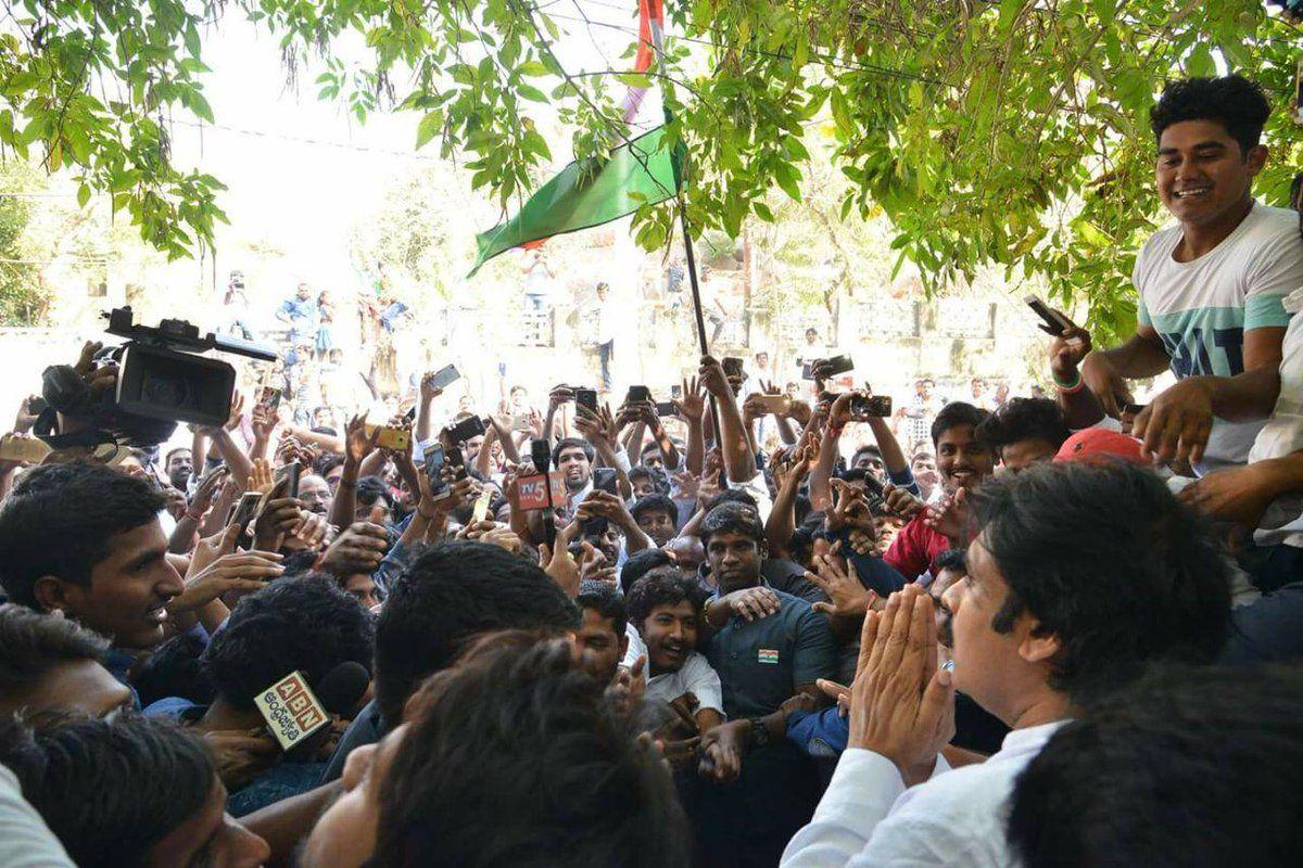 JanaSena Party Chief Pawan Kalyan flag Hoisting at Party Office Photos
