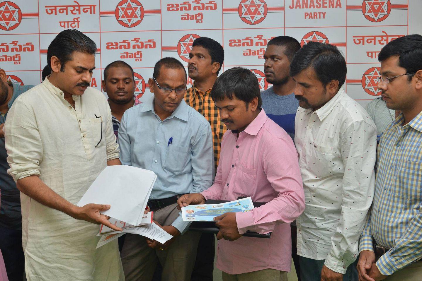 JanaSenaParty Opposing Dredging Corporation Of India Ltd Photos