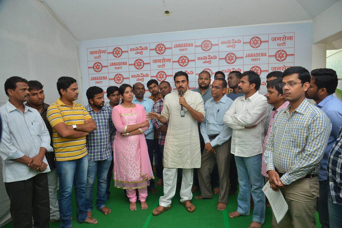 JanaSenaParty Opposing Dredging Corporation Of India Ltd Photos