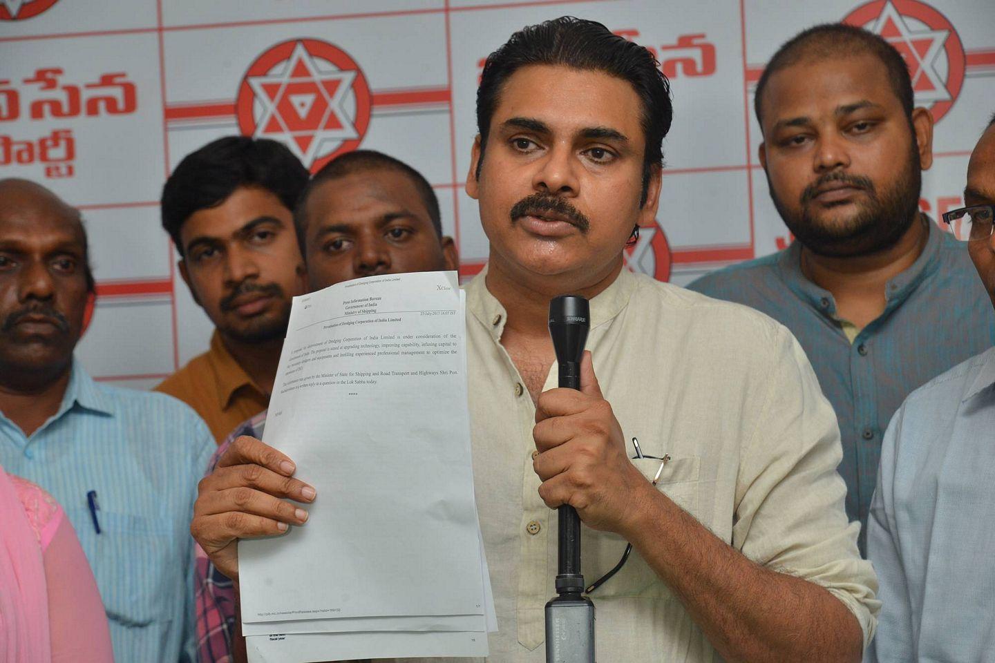 JanaSenaParty Opposing Dredging Corporation Of India Ltd Photos