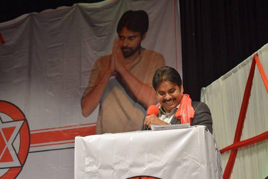 Janasena Pawan Kalyan Speech in Nashua Photos