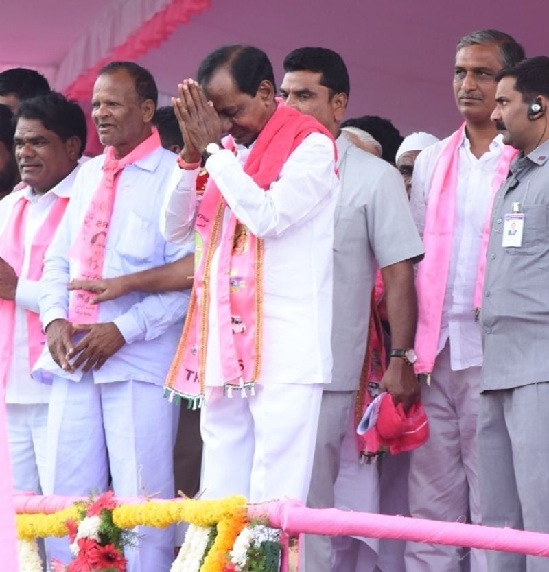 KCR at Gajwel Public Meeting Photos