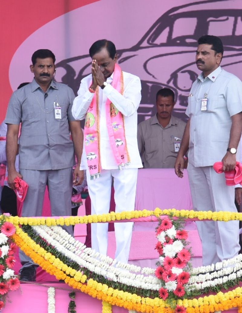 KCR at Gajwel Public Meeting Photos