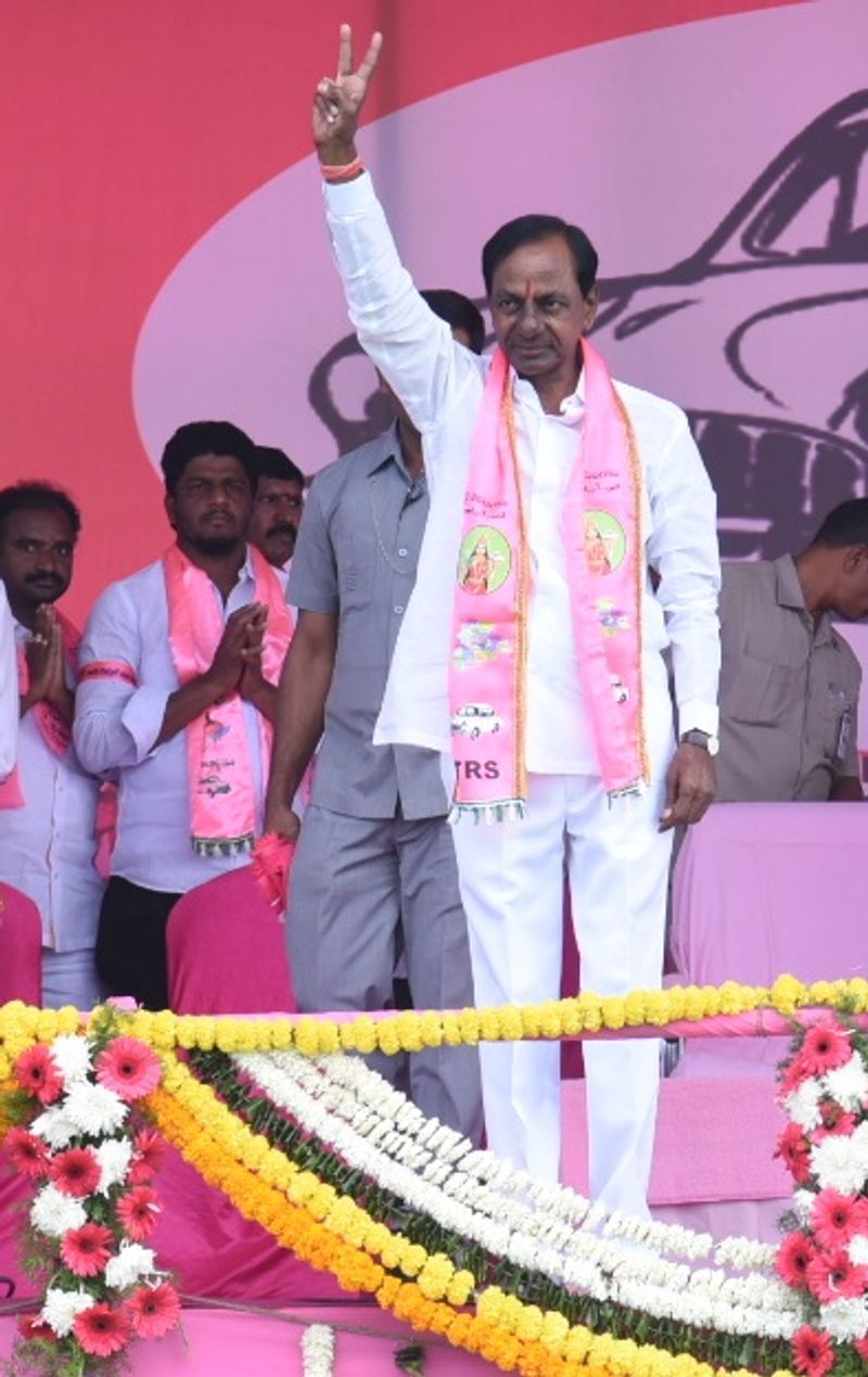 KCR at Gajwel Public Meeting Photos